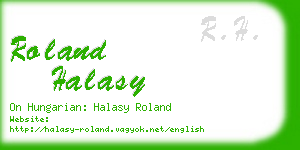 roland halasy business card